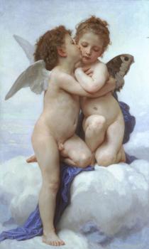 Bouguereau, William-Adolphe : Cupid and Psyche as Children